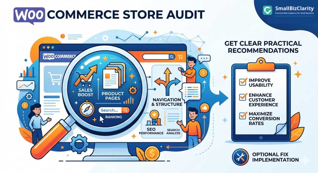 Professional WooCommerce shop audit to improve structure, SEO & conversion performance. Identify issues holding your shop back & get clear, actionable fixes to increase sales.