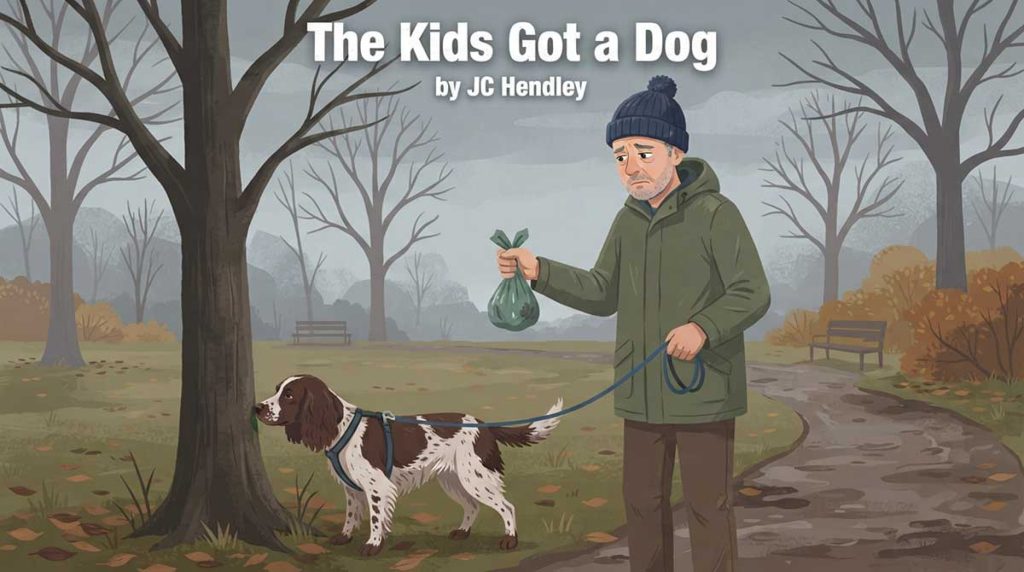 The Kids Got a Dog by JC Hendley A short personal reflection on life with a dog, the things you learn along the way and how everyday routines can change unexpectedly.